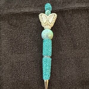 Teal Butterfly Decorative Ballpoint Pen - Home Office Arts & Crafts
